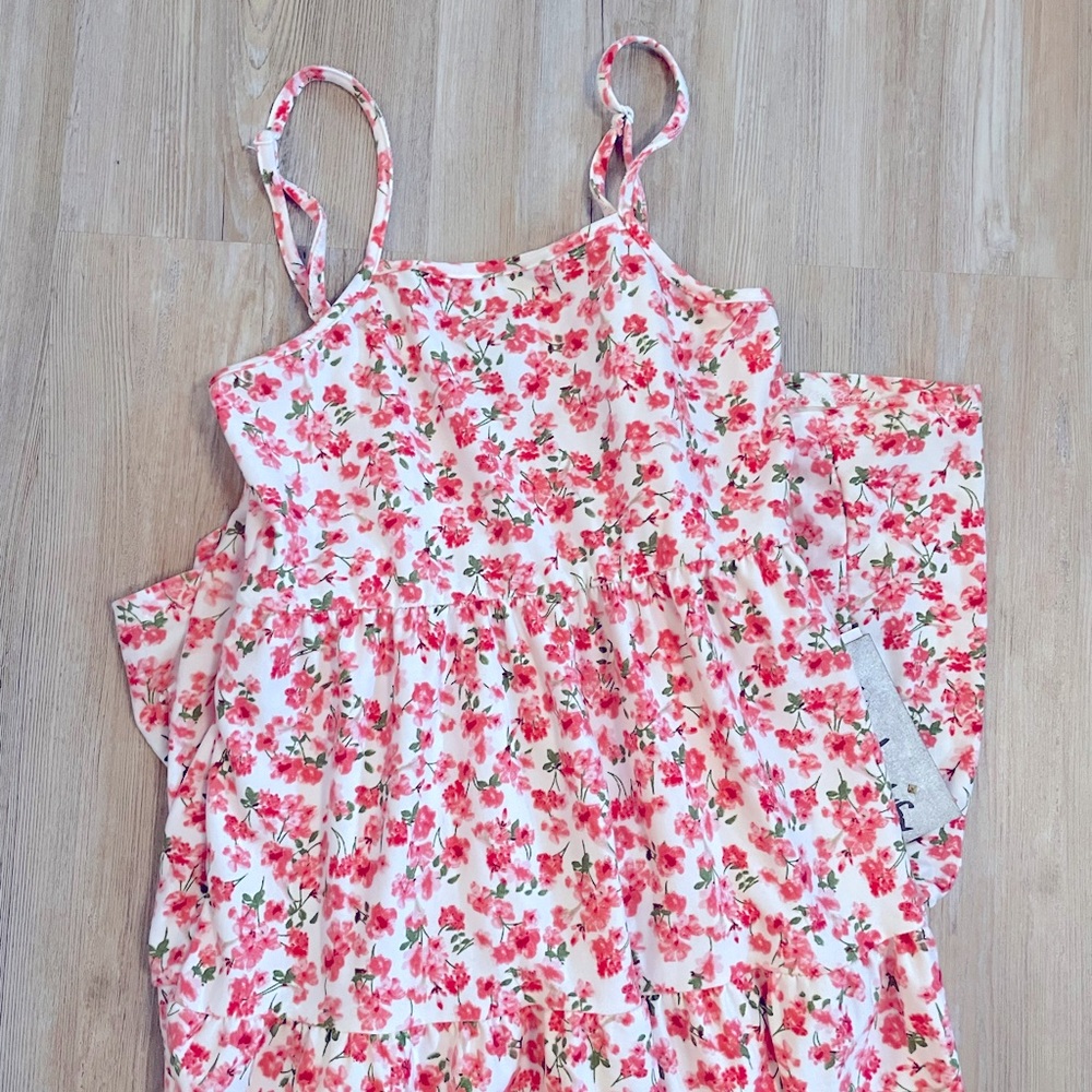 Floral Pink and White Sundress